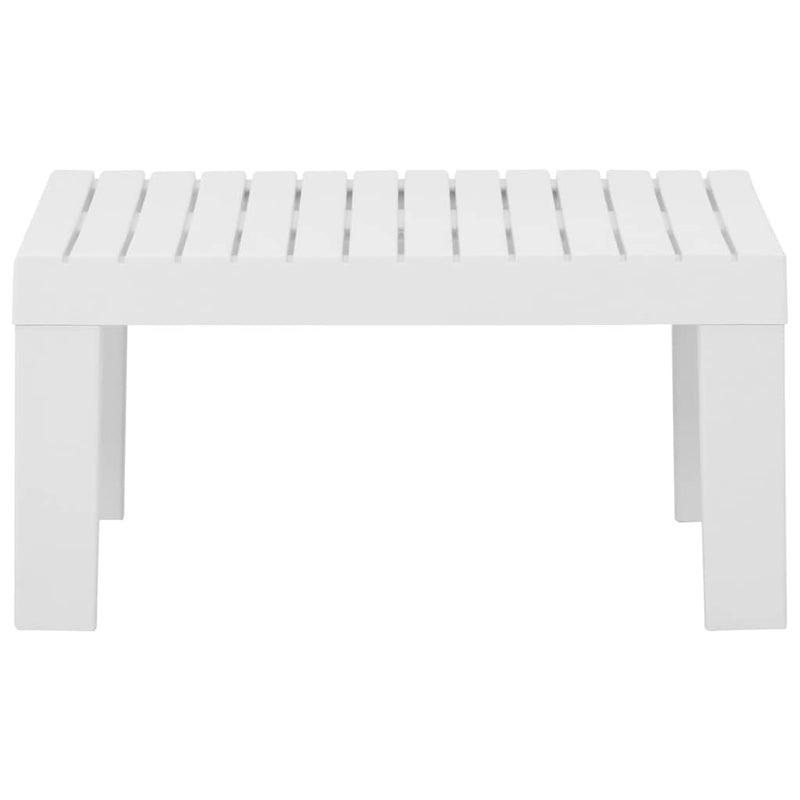 Set mobilier de grădină cu perne, 2 piese, alb, plastic