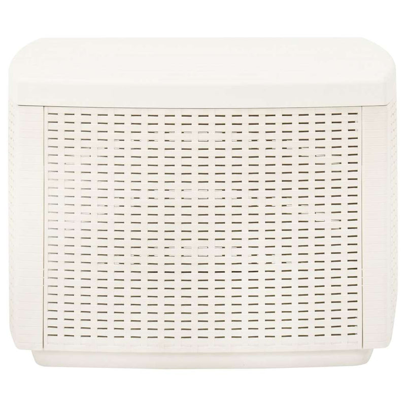 Masă de grădină, alb, 53x53x40 cm, plastic