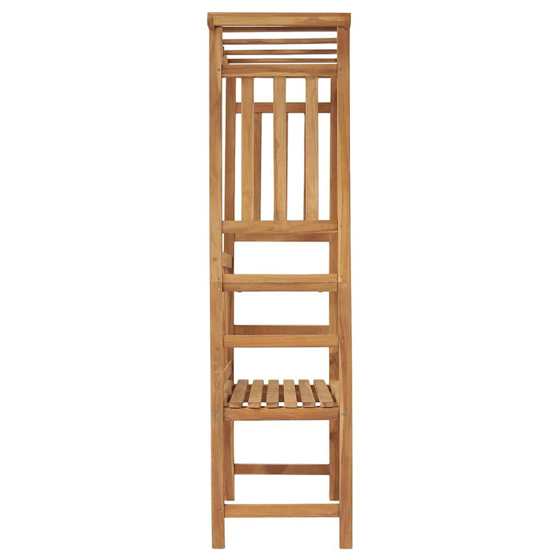 Bancă de grădină cu pergolă, 115 cm, lemn masiv de tec