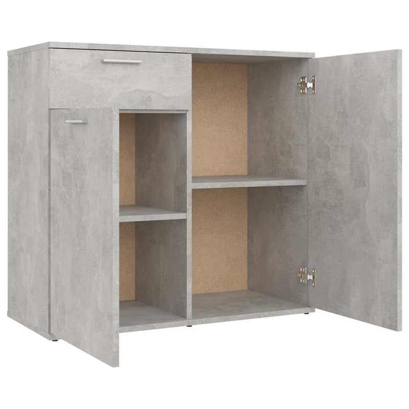 Servantă, gri beton, 80x36x75 cm, PAL