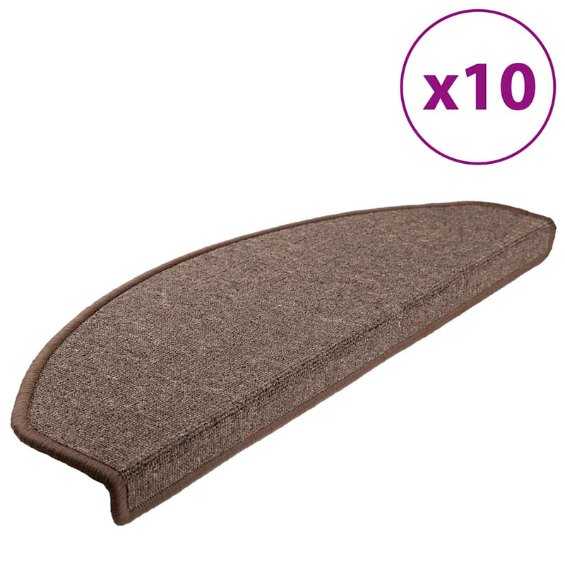 Grile pentru trepte 10 buc. 65 x 24 x 4 cm Non-Slip Maro Cafea