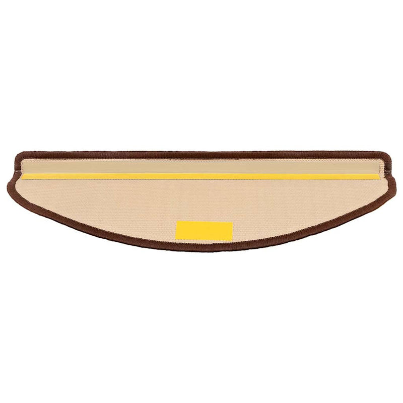 Covorașe pentru scări autoadezive, 10 buc., maro, 65x21x4 cm