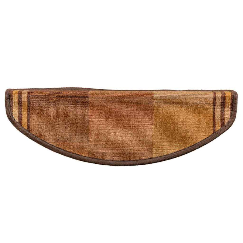 Covorașe pentru scări autoadezive, 10 buc., maro, 65x21x4 cm