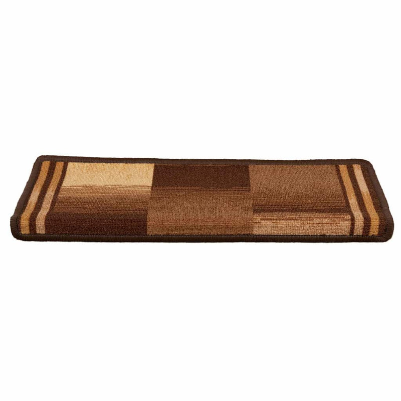 Covorașe pentru scări autoadezive, 10 buc., maro, 65x21x4 cm