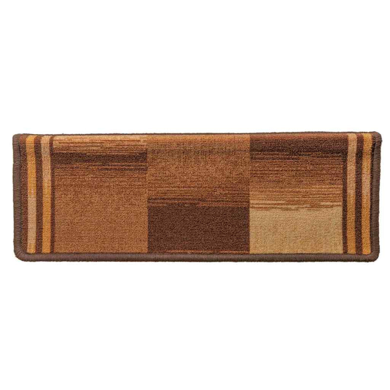 Covorașe pentru scări autoadezive, 10 buc., maro, 65x21x4 cm
