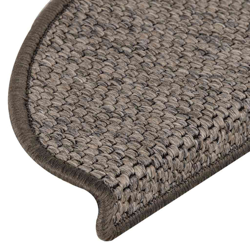 Covorașe autoadezive de scări 15 buc. gri/bej 65x21x4cm sisal