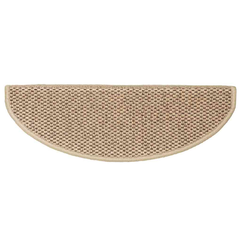 Covorașe scări autoadezive 15buc nisipiu 65x21x4cm aspect sisal