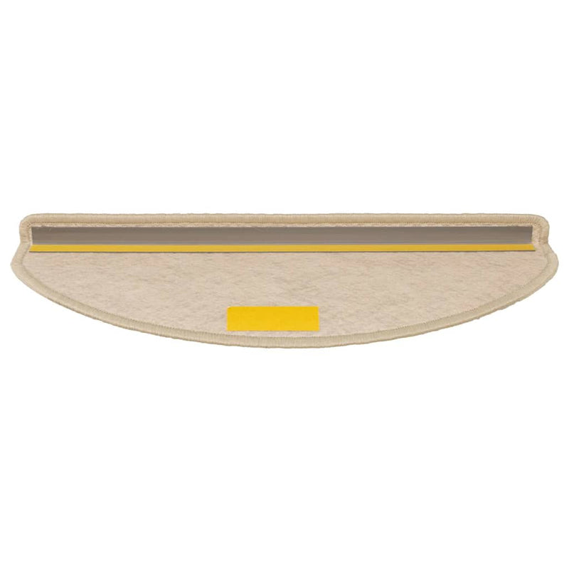 Covorașe scări autoadezive 15buc nisipiu 65x21x4cm aspect sisal