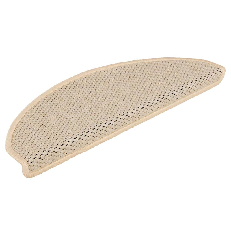 Covorașe scări autoadezive, 15 buc., berber, 65x21x4 cm, sisal