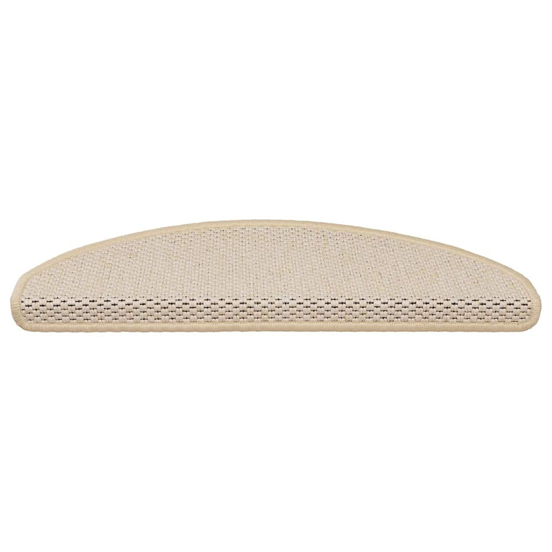 Covorașe scări autoadezive, 15 buc., berber, 65x21x4 cm, sisal