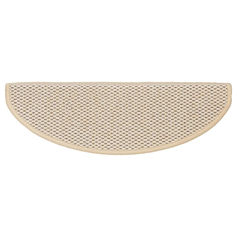 Covorașe scări autoadezive, 15 buc., berber, 65x21x4 cm, sisal