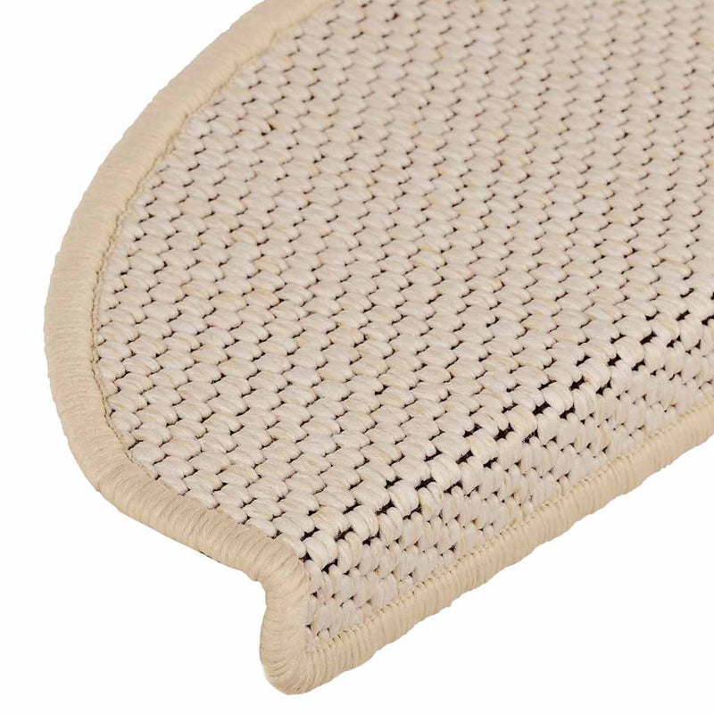 Covorașe scări autoadezive, 15 buc., berber, 65x21x4 cm, sisal