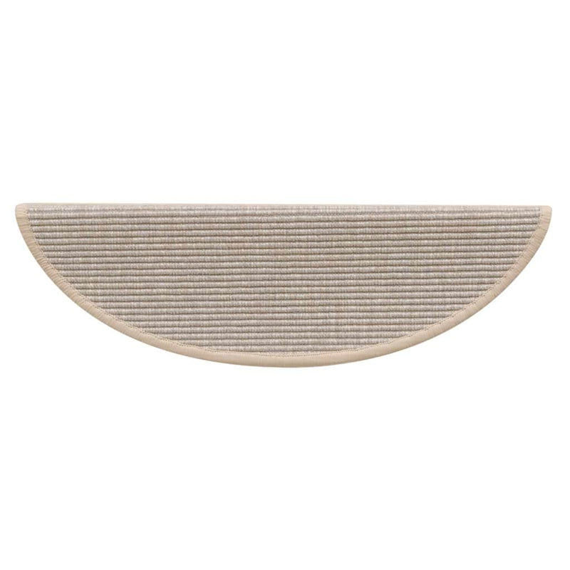 Covorașe scări, 15 buc., 56x17x3 cm, semirotunde, argintii