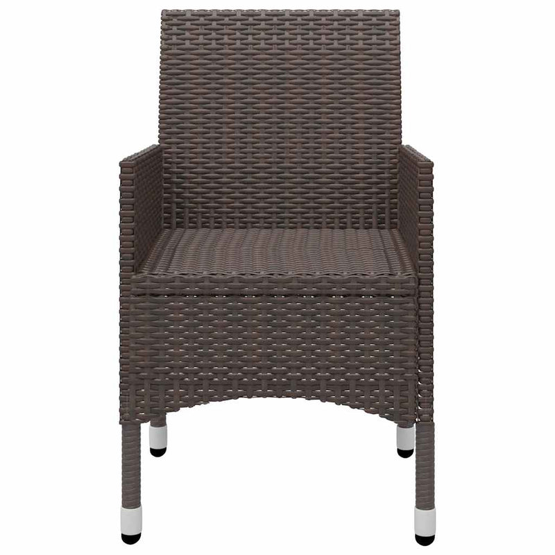 Set de masă pentru grădină, 5 piese, maro
