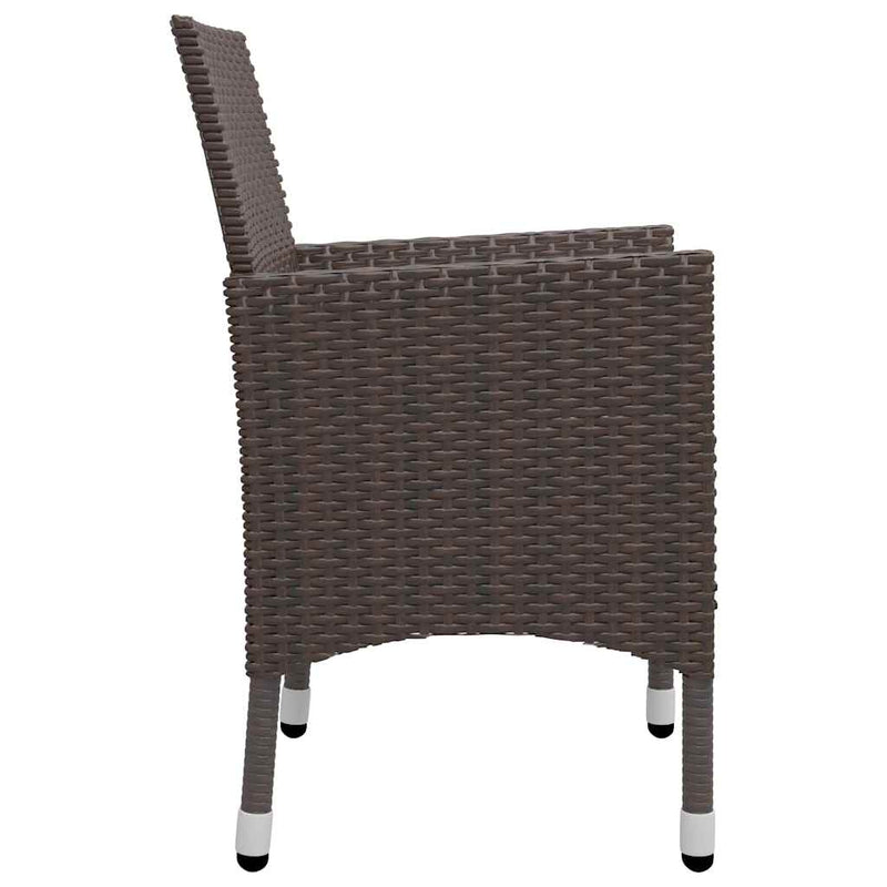 Set de masă pentru grădină, 5 piese, maro