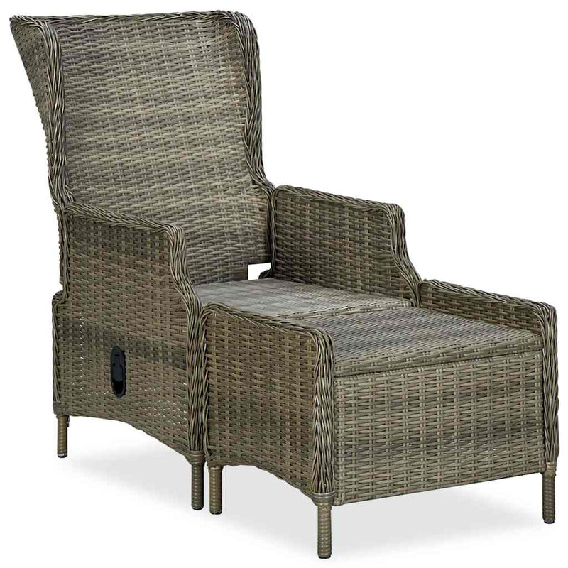 Set mobilier de grădină, 5 piese, maro