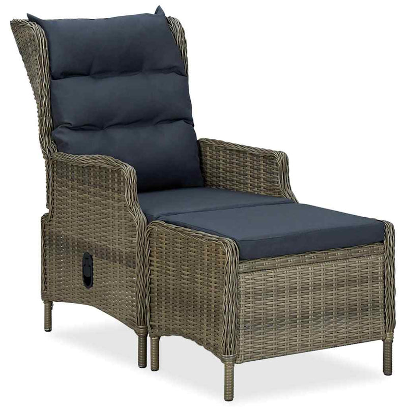 Set mobilier de grădină, 5 piese, maro
