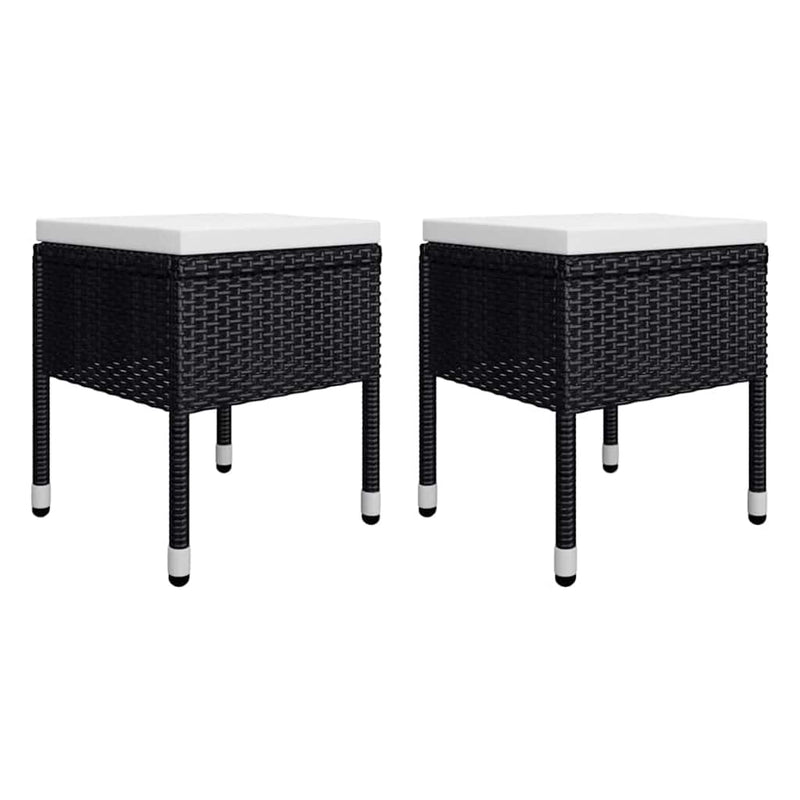 Set de masă pentru grădină, 5 piese, negru