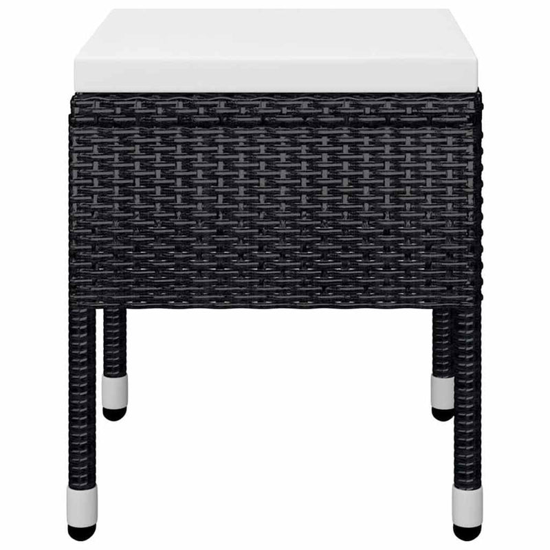 Set de masă pentru grădină, 5 piese, negru