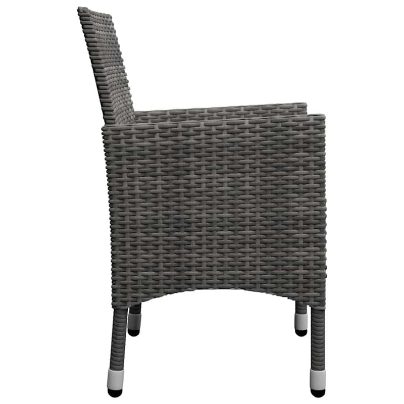 Set de masă pentru grădină, 5 piese, gri