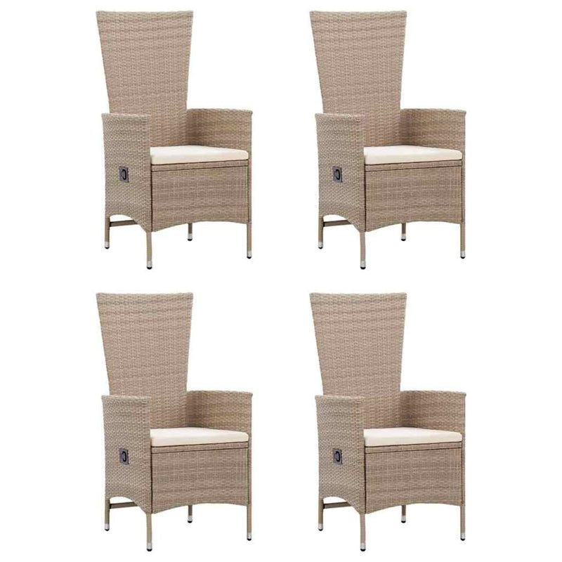 Set mobilier de grădină, 5 piese, bej