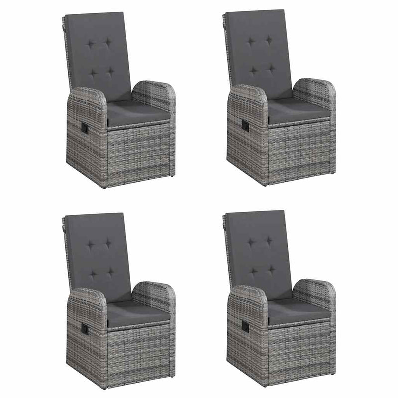 Set de masă pentru grădină, 5 piese, gri