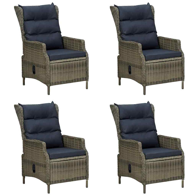 Set mobilier de grădină, 5 piese, maro