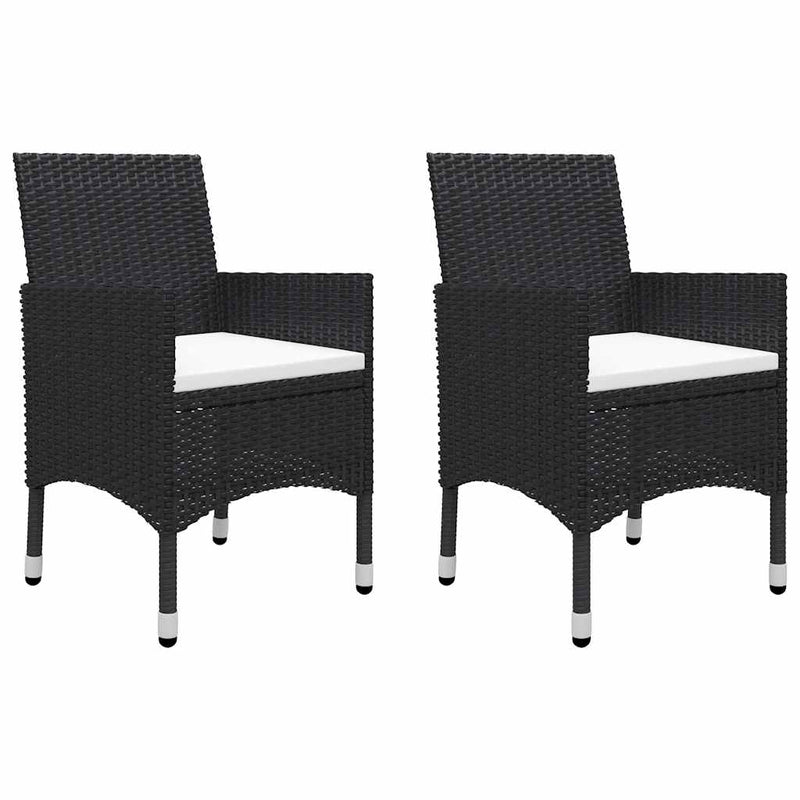 Set mobilier de grădină, 5 piese, negru