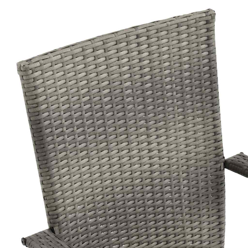 Set mobilier de grădină, 5 piese, gri