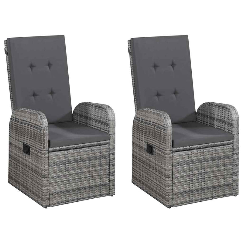 Set mobilier de grădină, 5 piese, gri