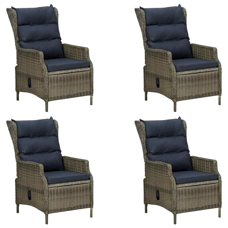 Set mobilier de grădină, 5 piese, maro