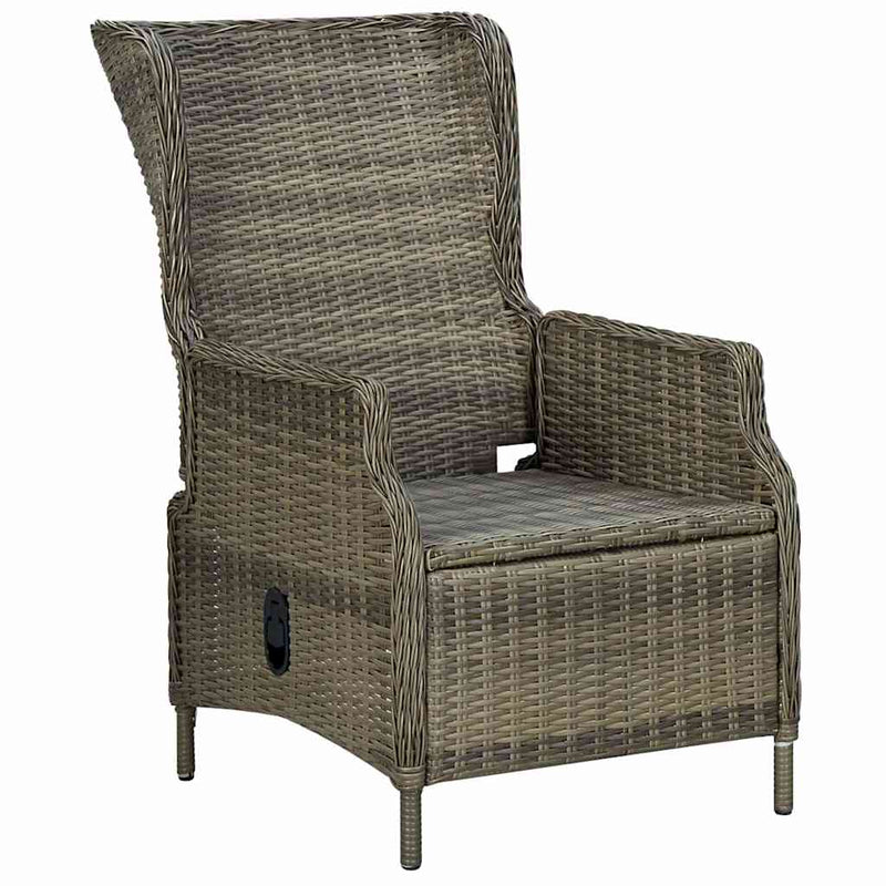 Set mobilier de grădină, 5 piese, maro
