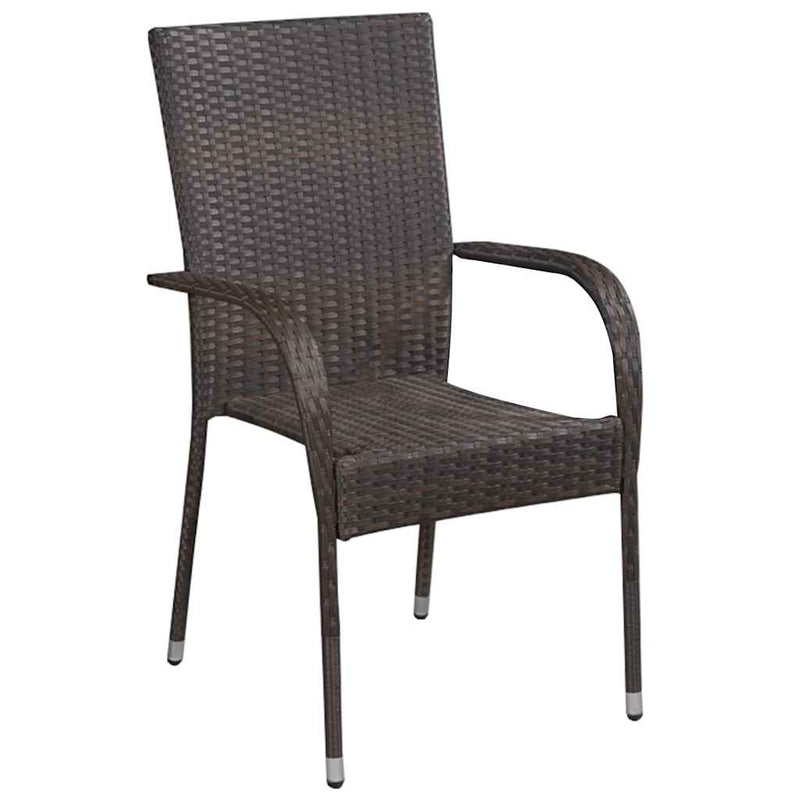 Set mobilier de grădină, 5 piese, maro