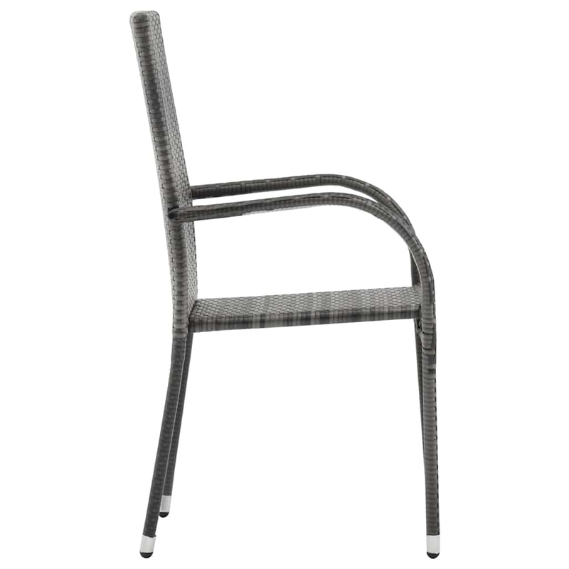 Set mobilier pentru grădină, 5 piese, gri