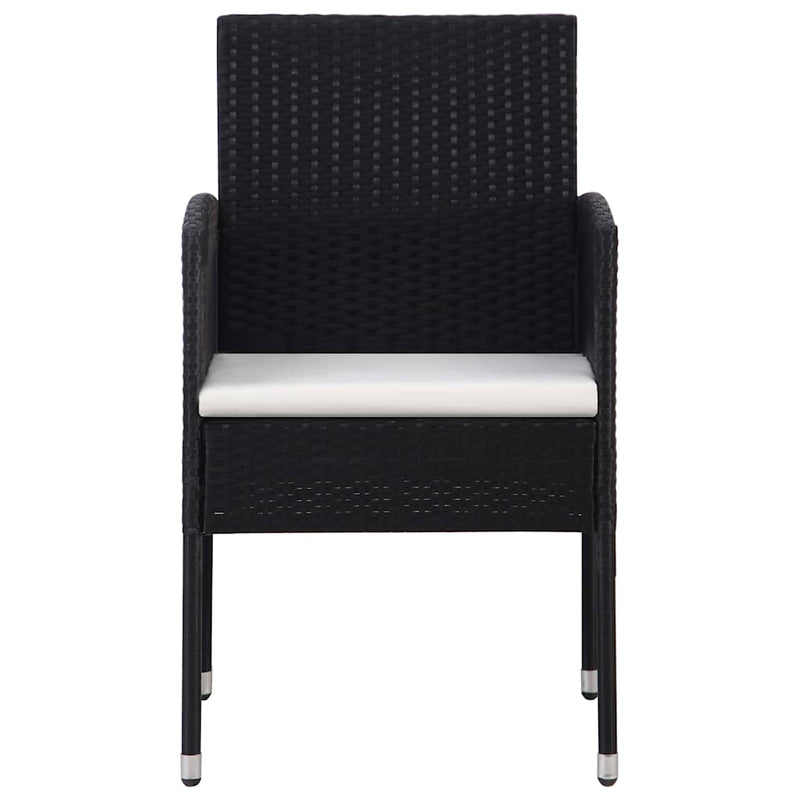 Set mobilier de grădină, 5 piese, negru