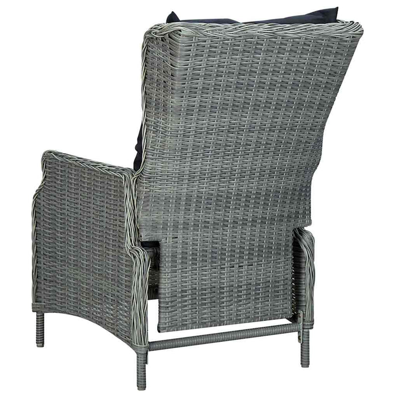 Set de masă pentru grădină, 5 piese, gri deschis