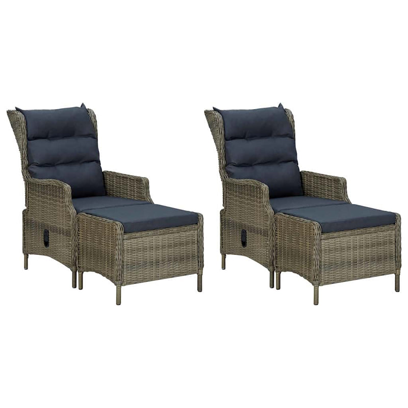 Set mobilier de grădină, 7 piese, maro