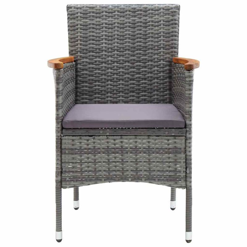 Set mobilier de grădină, 11 piese, gri