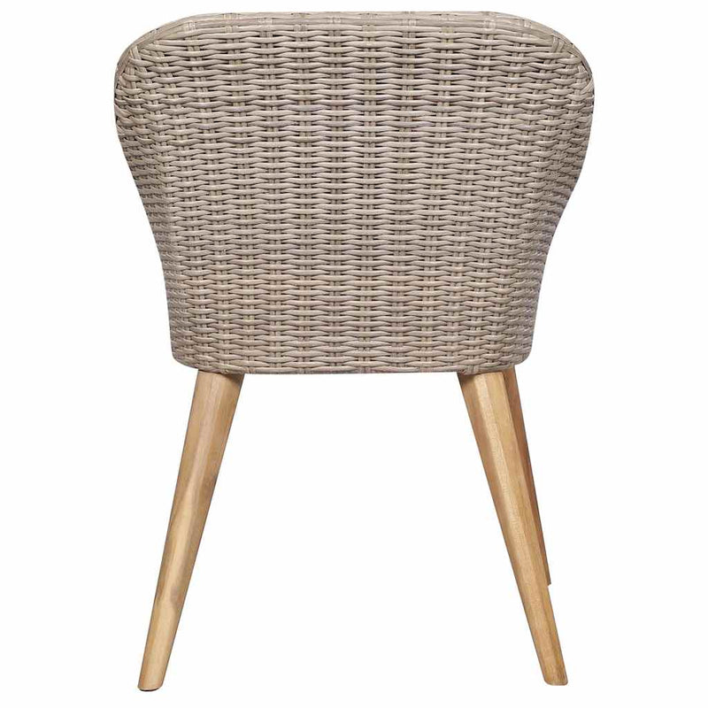 Set mobilier de grădină, 9 piese, maro
