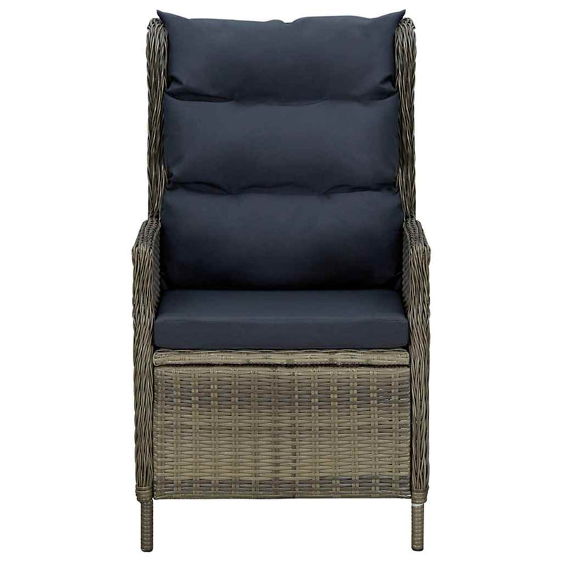 Set mobilier de grădină, 9 piese, maro
