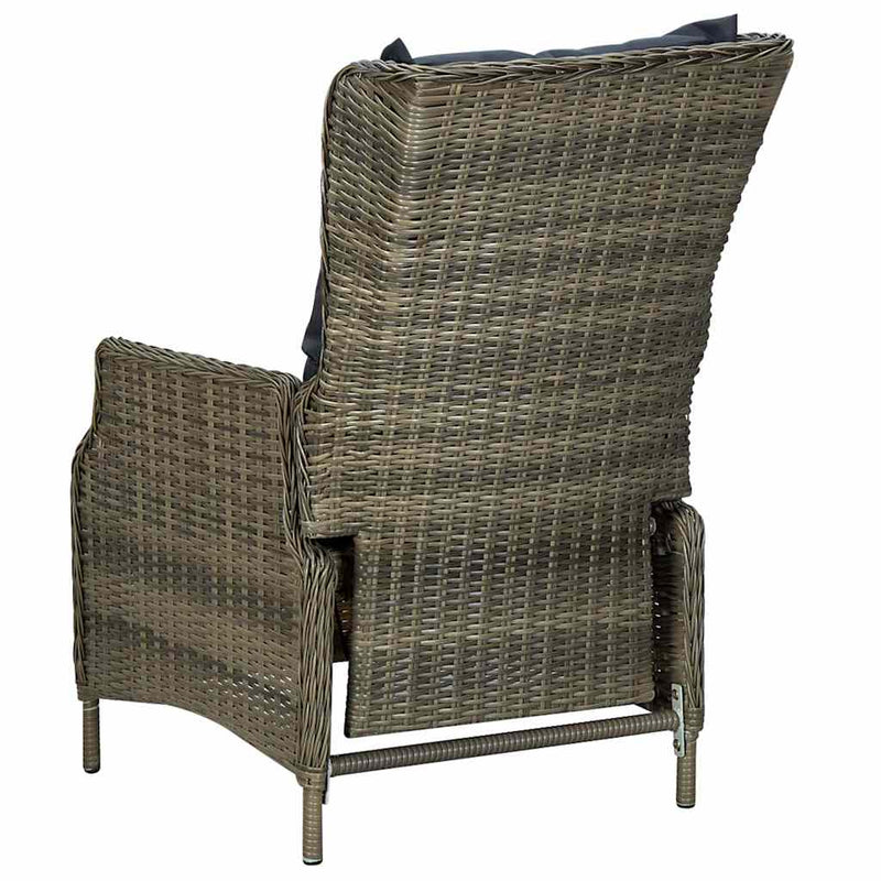 Set mobilier de grădină, 9 piese, maro