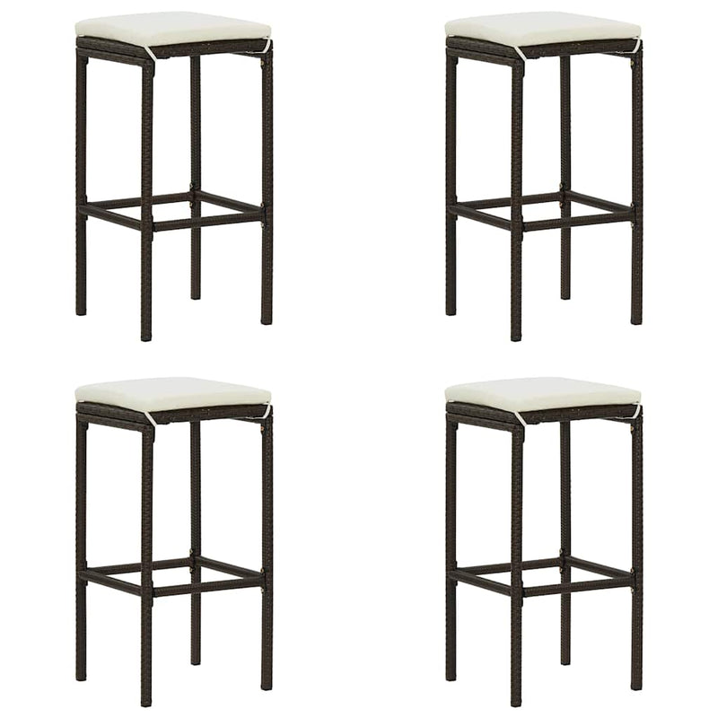 Set mobilier de bar de gradină cu perne , 5 piese , maro