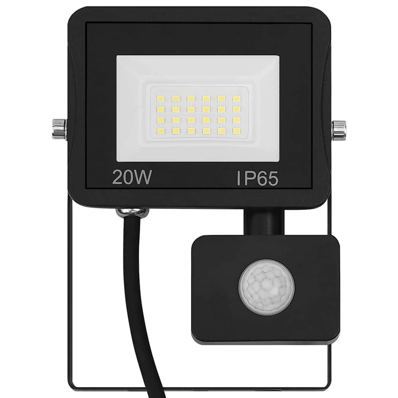 Proiector LED cu senzor, 20 W, alb cald
