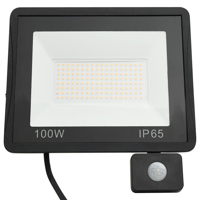 Proiector LED cu senzor, 100 W, alb cald