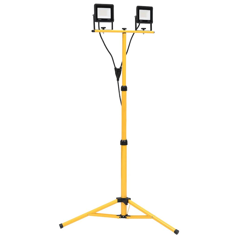 Proiector cu LED și trepied, 2x20 W, alb cald