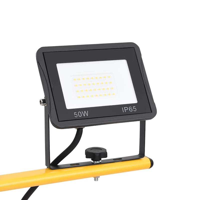 Proiector cu LED și trepied, 2x50 W, alb cald