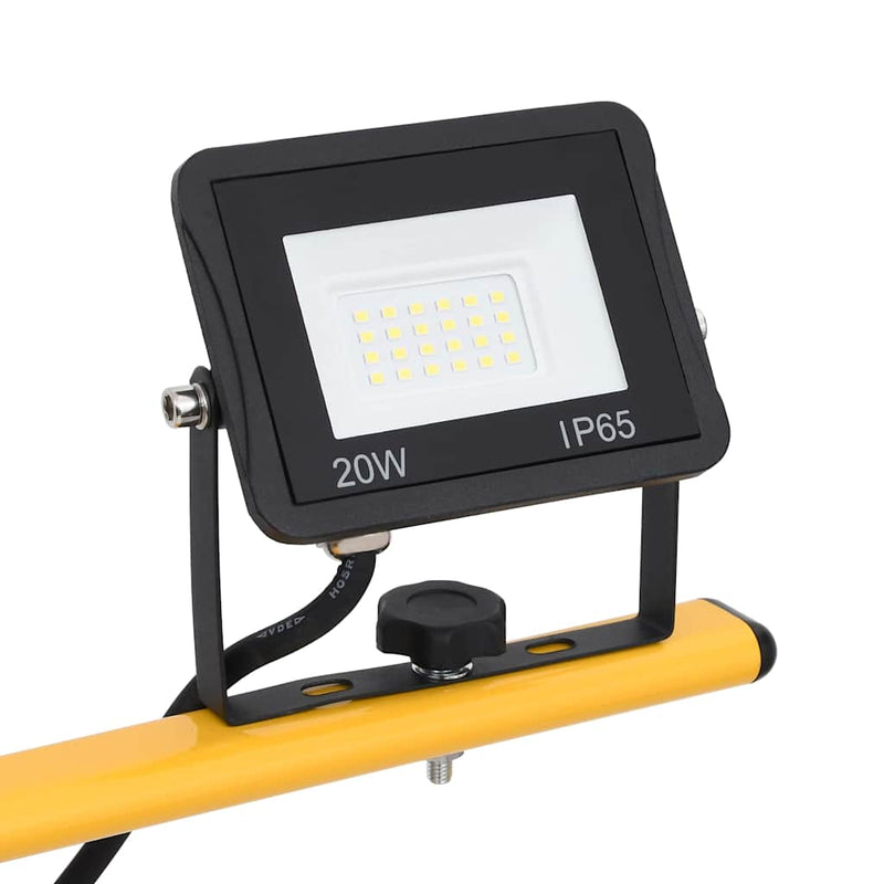 Proiector cu LED și trepied, 2x20 W, alb rece