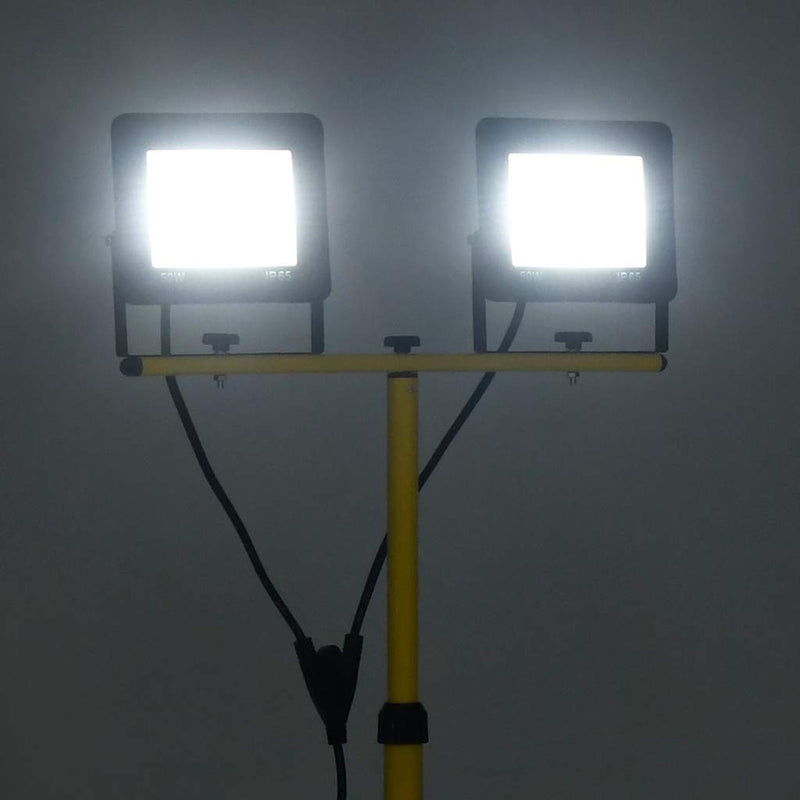 Proiector cu LED și trepied, 2x50 W, alb rece