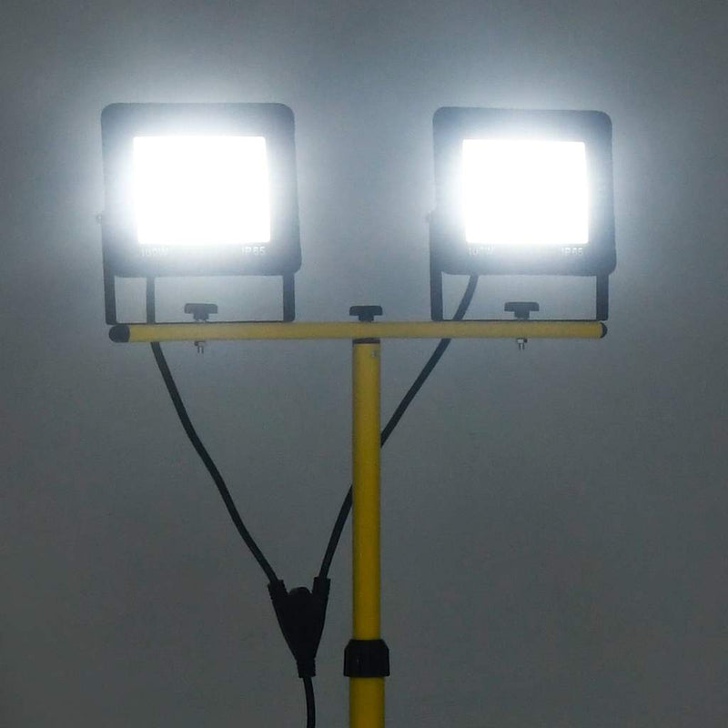 Proiector cu LED și trepied, 2x100 W, alb rece
