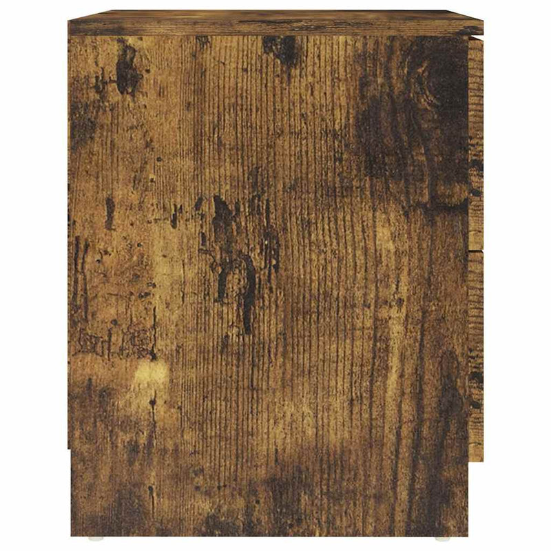 Noptiere, 2 buc., stejar afumat, 40x40x50 cm, lemn prelucrat